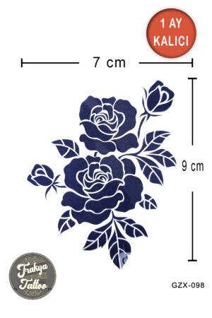 1 Ay Kalıcı Dövme Gül Geçici Dövme