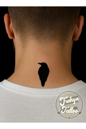 Yarı Kalıcı Dövme Karga Kuzgun Geçici Dövme