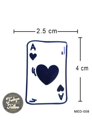 1 Ay Kalıcı Dövme Kupa Ası Minimal Geçici Dövme