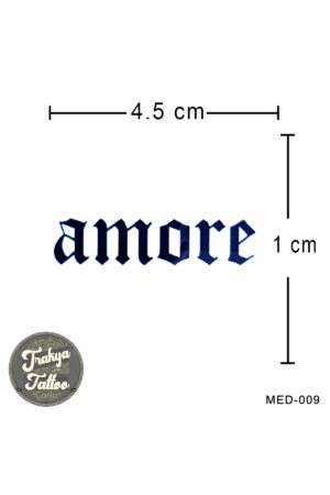 Yarı Kalıcı Dövme Minimal Amore Geçici Dövme