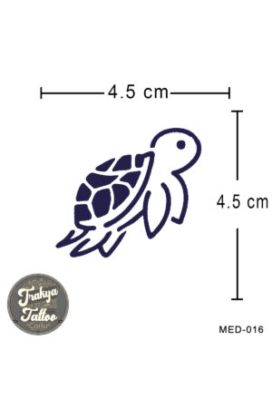 1 Ay Kalıcı Dövme Geçici Kaplumbağa Dövmesi MED-016