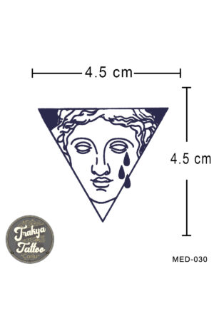 1 Ay Kalıcı Dövme Ağlayan Yunan Heykeli Geçici Dövme MED-030