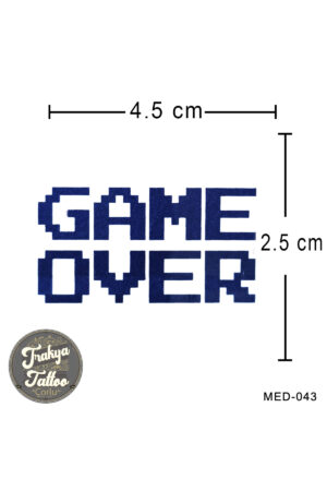 1 Ay Kalıcı Dövme Minimal Game Over Yazılı Geçici Dövme MED-043