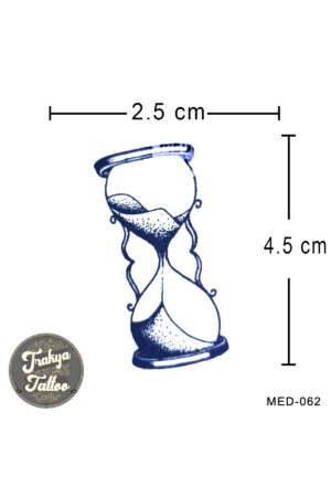 1 Ay Kalıcı Dövme Kum Saati Geçici Dövme MED-062