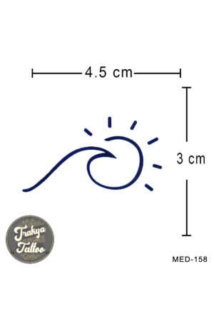 1 Ay Kalıcı Dövme Deniz Güneş Minimal Geçici Dövme