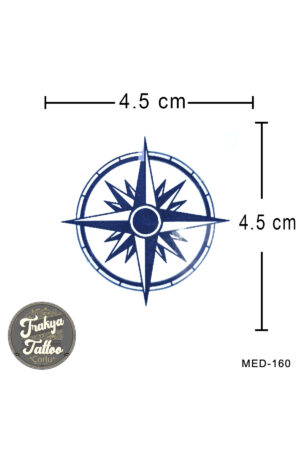 Yarı Kalıcı Dövme Minimal Pusula Geçici Dövme