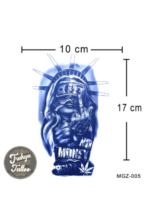 1 Ay Kalıcı Dövme Örgürlük Anıtı Kadın Yarım Kol Geçici Dövme MGZ-005