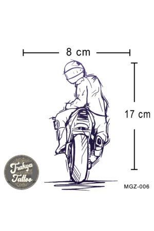 1 Ay Kalıcı Dövme Geçici Motorcu Dövme MGZ-006