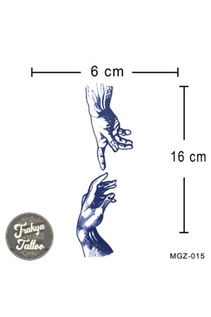 1 Ay Kalıcı Dövme Adem'in Eli Büyük Boy Geçici Dövme