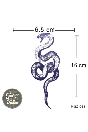1 Ay Kalıcı Dövme Geçici Yılan Dövmesi MGZ-021