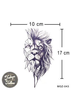 1 Ay Kalıcı Dövme Geçici Aslan Dövmesi MGZ-043