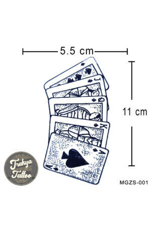 1 Ay Kalıcı Dövme Poker Geçici Dövme MGZS-001