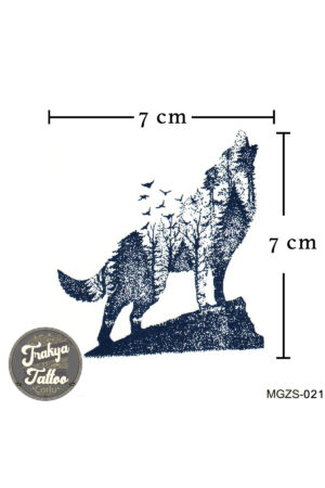 1 Ay Kalıcı Dövme Kurt Dövmesi MGZS-021
