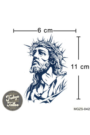1 Ay Kalıcı Dövme İsa Mesih Geçici Dövme MGZS-042