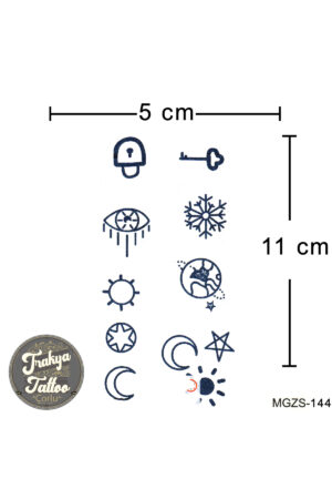 1 Ay Kalıcı Dövme Minimal Geçici Dövme MGZS-144