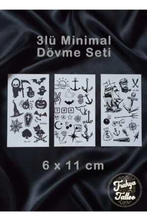 1-2 Hafta Kalıcı Minimal 3 Adet Geçici Dövme