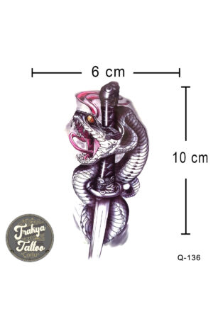 1-2 Hafta Kalıcı Geçici Minimal Yılan Dövmesi