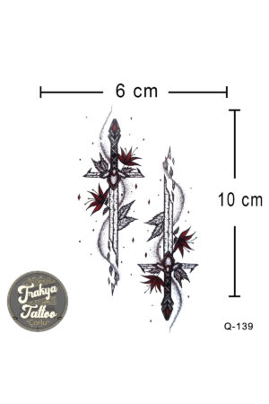 1-2 Hafta Kalıcı Geçici Minimal Kılıç Dövmesi