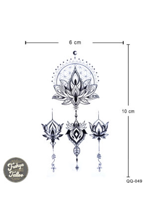 Geçici Dövme 1-2 Hafta Kalıcı Minimal Lotus Dövmesi