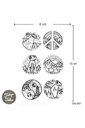 Geçici Dövme 1-2 Hafta Kalıcı 8 adet Minimal Dövme