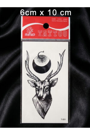 Geçici Dövme 1-2 Hafta Kalıcı Minimal Geyik T-001