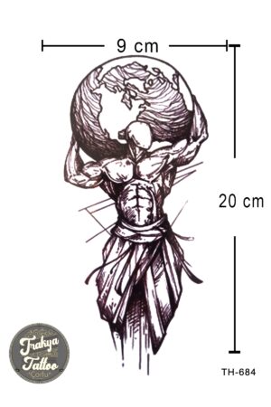 Geçici Dövme 1-2 Hafta Kalıcı Yarım Kol Atlas Heykeli