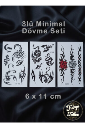 1-2 Hafta Kalıcı Minimal 3 Adet Akrep Tribal Geçici Dövme