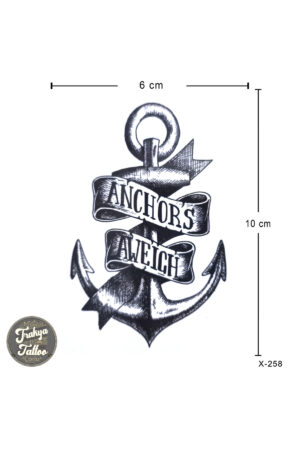 Geçici Dövme 1-2 Hafta Kalıcı Minimal Çapa Dövmesi