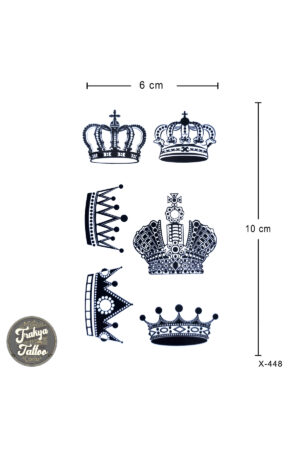Geçici Dövme 1-2 Hafta Kalıcı Minimal Taç Dövmesi