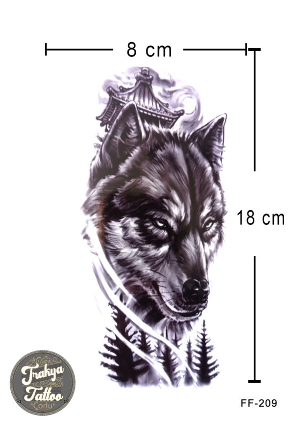 Geçici Dövme 1-2 Hafta Kalıcı Yarım Kol Kurt