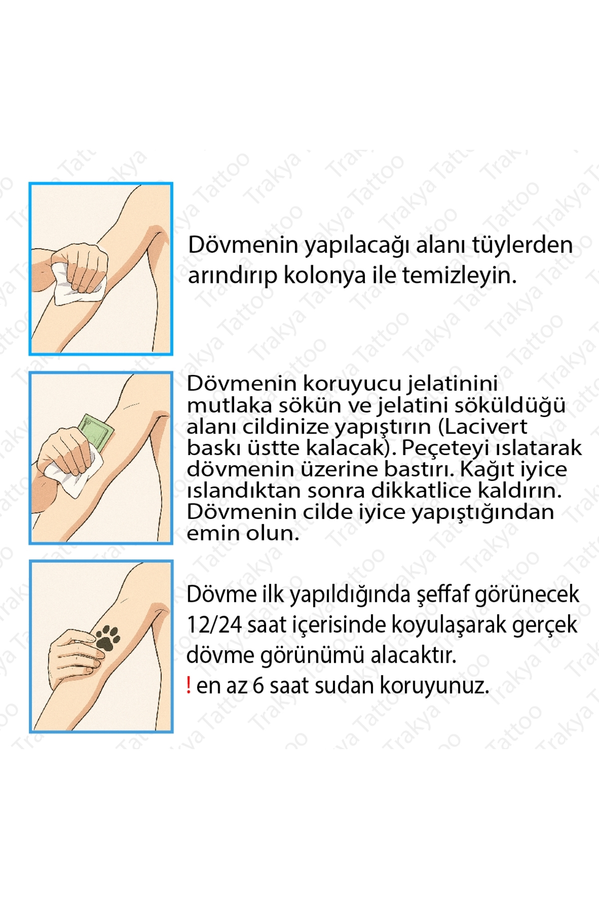 Yarı Kalıcı Dövme Kılıç Tac Geçici Dövme - Görsel 3