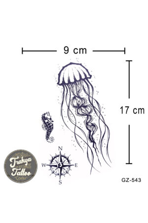 1 Ay Kalıcı Dövme Geçici Deniz Anası Dövmesi GZ-543