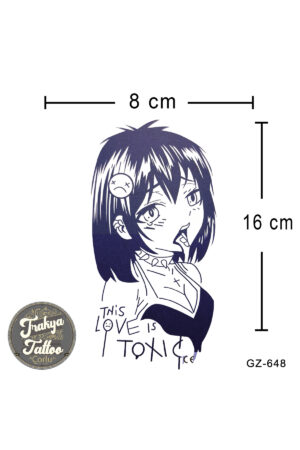 1 Ay Kalıcı Dövme Anime Kız Dövmesi GZ-648