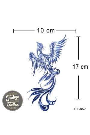 1 Ay Kalıcı Dövme Yarım Kol Anka Kuşu Geçici Dövme GZ-857