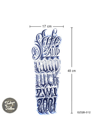 1 Ay Kalıcı Dövme Good Luck Yazılı Kol Kaplama Geçici Dövme